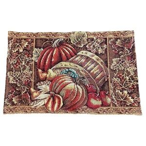 Tapestry Placemats 13"x19" Fall, Harvest, Thanksgiving,‎ Set Of 4
